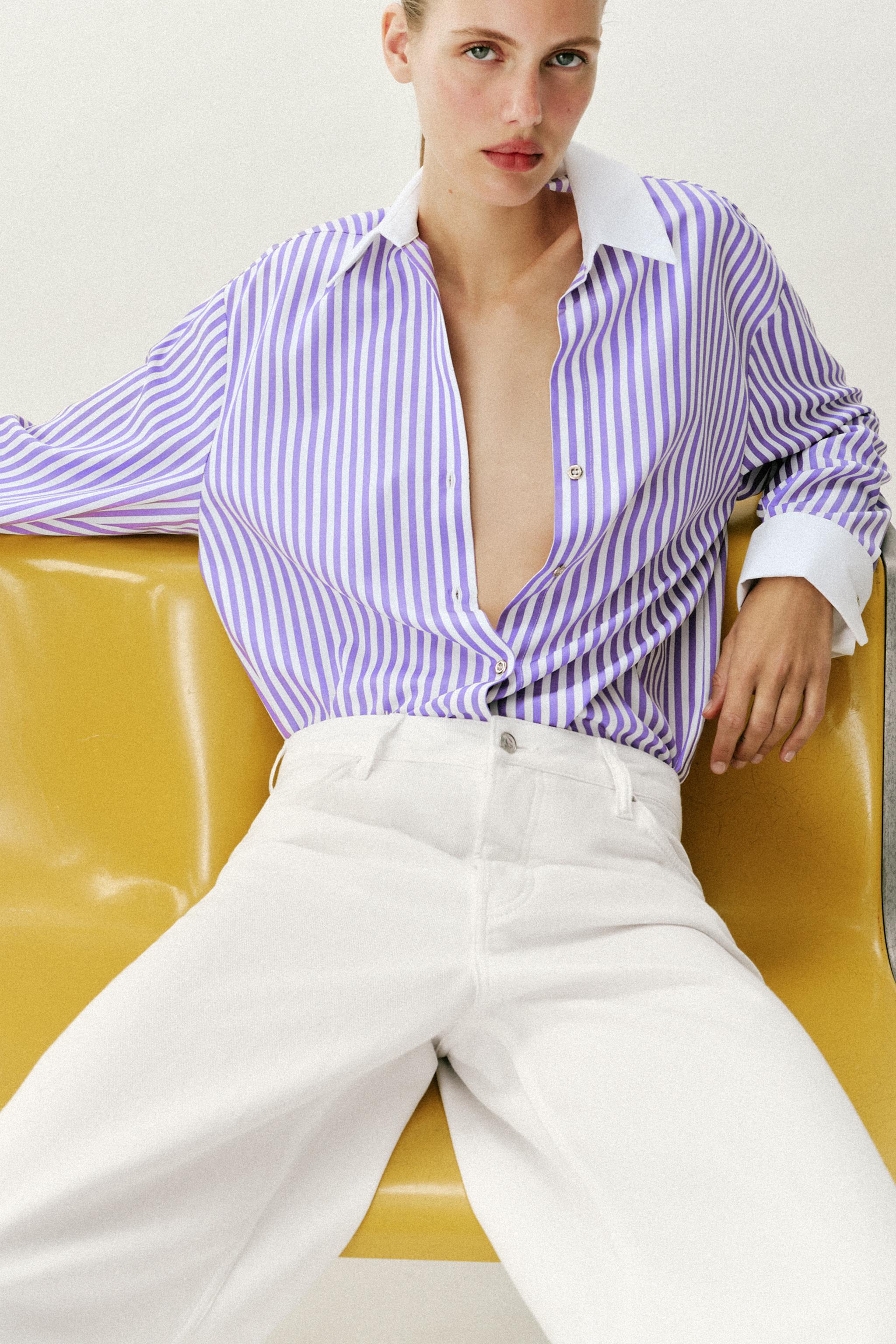 STRIPED POPLIN SHIRT